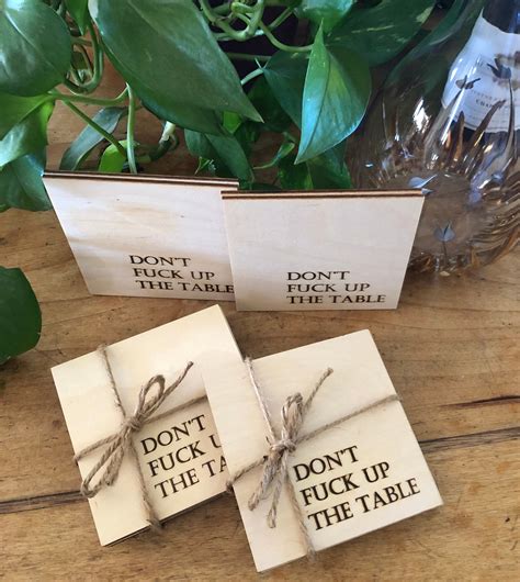Coasters Don T Fuck Up The Table Housewarming Stocking Stuffer