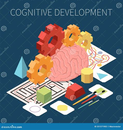 Cognitive Development Progress Stages By Age Vector Illustration