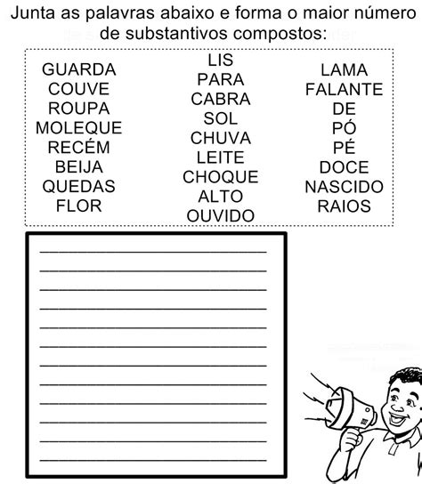 Atividades Substantivo Simples E Composto 4 Ano Com Gabarito