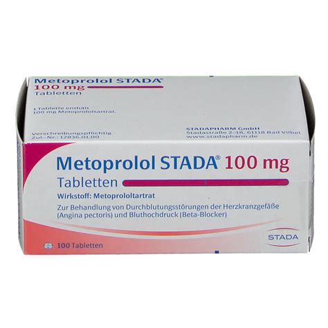 Metoprolol STADA 100 Mg 100 St Mit Dem E Rezept Kaufen Shop Apotheke