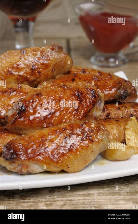 Fried Chicken Wings Stock Photo Alamy