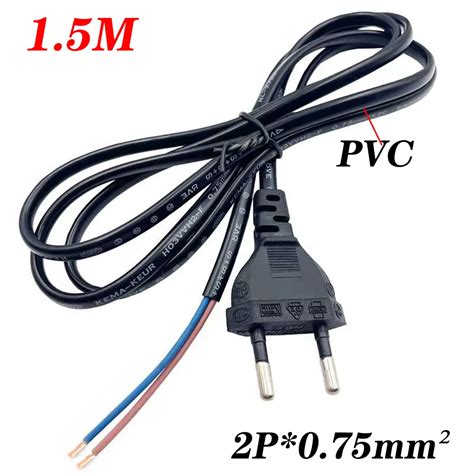 Сменный кабель питания с вилкой европейского стандарта, 1,5 м, 220 В ...