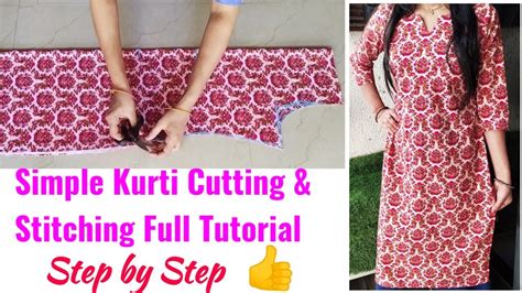 Kurti Cutting And Stitching Step By Step Kurti Suit Kameez Cutting And