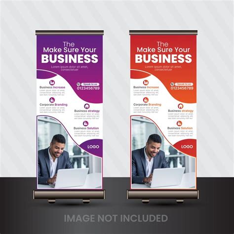 Premium Vector Free Vector Professional Roll Up Stand Banner Template