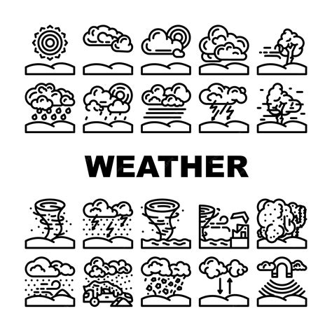 Premium Vector | Weather forecast rain sun cloud icons set vector