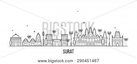 Surat Skyline Gujarat Vector & Photo (Free Trial) | Bigstock