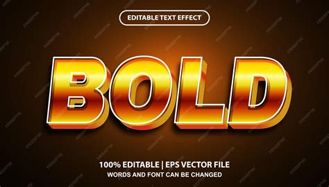 premium vector bold editable text effect template