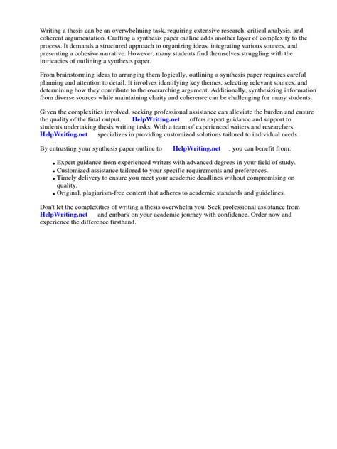 Write Synthesis Paper Outline Pdf Essays Apa Style