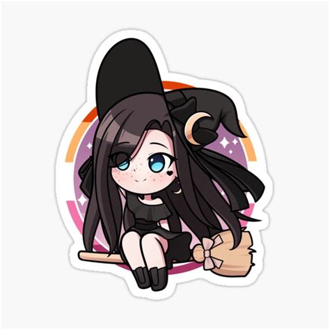 LiLy Chibi Witch Lesbian Pride Flag Sticker By SamLizzy71 Redbubble
