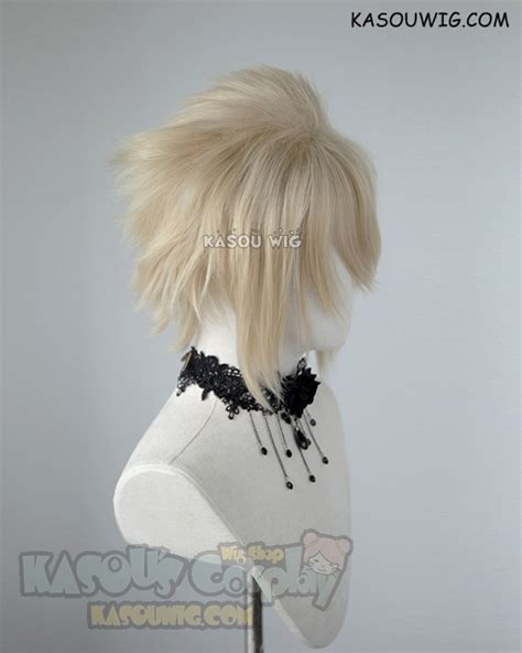 S KA Cm Short Beach Blonde Spiky Layered Cosplay Wig