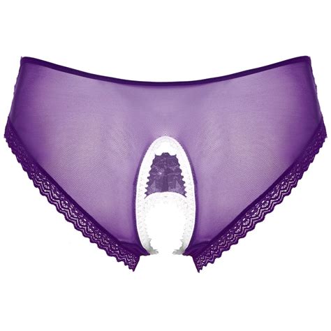 Sissy Men S Sheer Floral Lace Panties Open Crotch Briefs Lingerie Underwear EBay