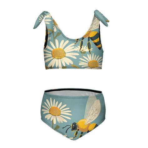 Bee Daisy Flower Girl S Piece Bikini Set Beach Sport Swimsuit Swimwear Y Cm Walmart