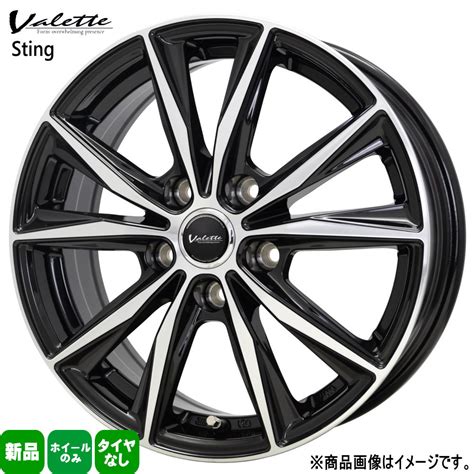 HOT STUFF 4本セット プリウス 30系 50系 カローラ シエンタ 170系 156 0J 43 5 100 Valette Sting 新品 15インチ ホイールのみ