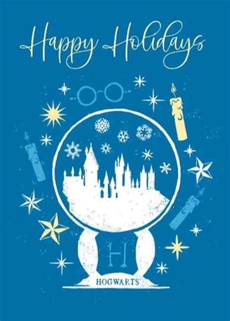 Insight Editions Harry Potter Hogwarts Snow Globe Embellished Card