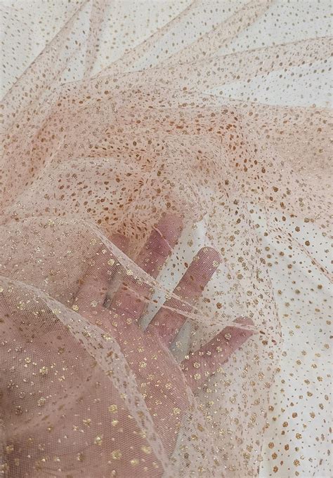 Tule Explosão Glitter Nude Só Tecidos Todo site em 12x sem Juros