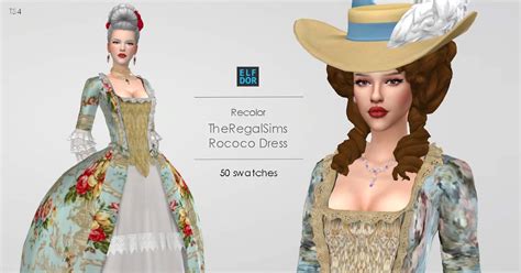 The Regal Sim Rococo Dress RC ELFDOR