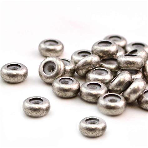 String On Round- Antique Silver – Beadshop.com