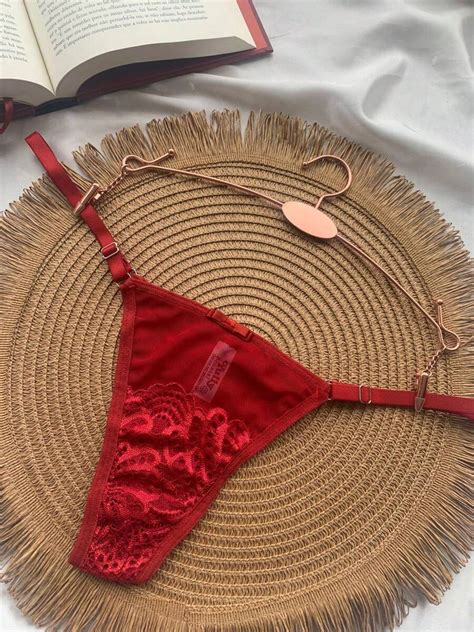 Kit Sexy Panties With Double Thong And Tulle Adjustable G String Lingerie Sensual Women S