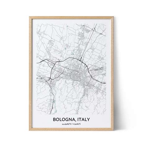 Bologna Map Poster Your City Map Art Positive Prints