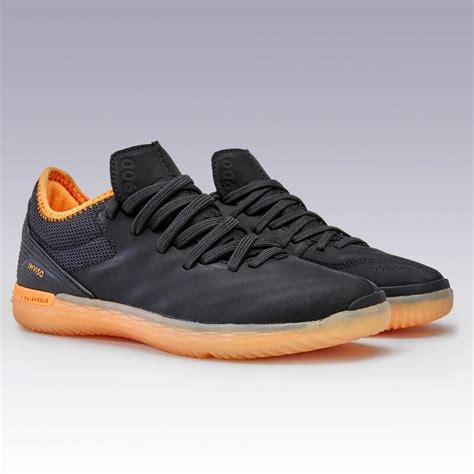 Kids Futsal Trainers Eskudo 900 Blackorange Imviso Decathlon