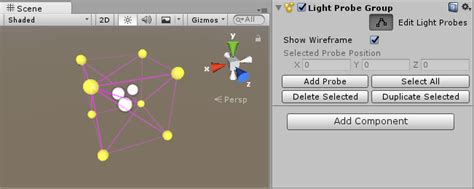 Unity Manual Light Probe Groups