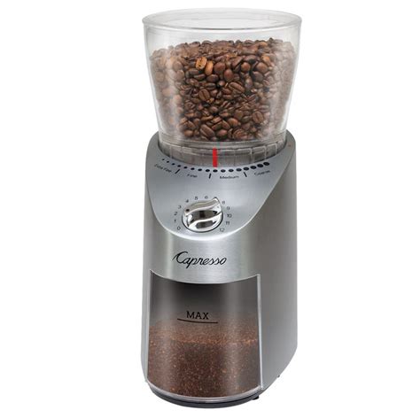 Capresso Infinity Plus Conical Burr Die Cast Grinder Stainless Steel