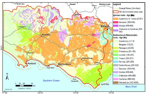 3 Surface Geology Of The Otway Basin Victoria Download Scientific