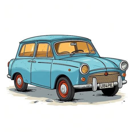 Premium AI Image | old car cartoon style