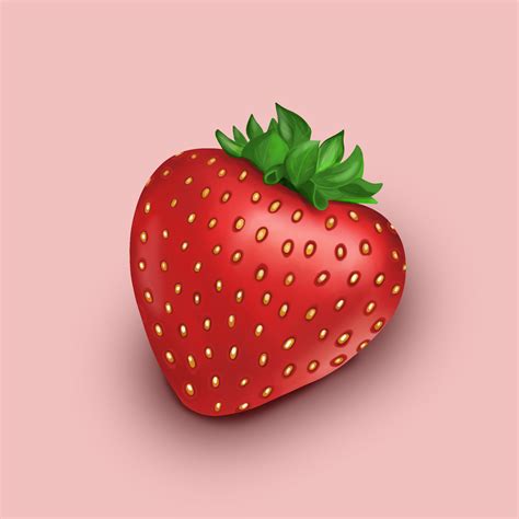 Иллюстрация клубничка в стиле графика | Illustrators.ru