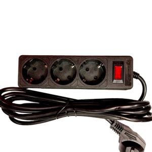 Удлинитель 3 гнезда 3м с заземлением и кнопкой + сетевой фильтр Elektro ...