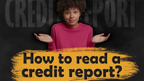 How To Read Credit Report Youtube