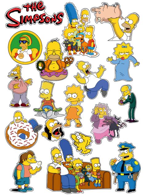Виниловые наклейки стикеры по мультсериалу Симпсоны The Simpsons на ...