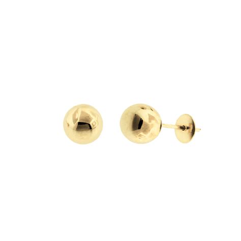 Brinco Bola Em Ouro 18K 6mm