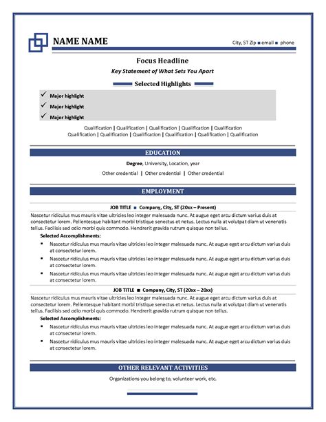 student resume examples writing tips distinctive career services