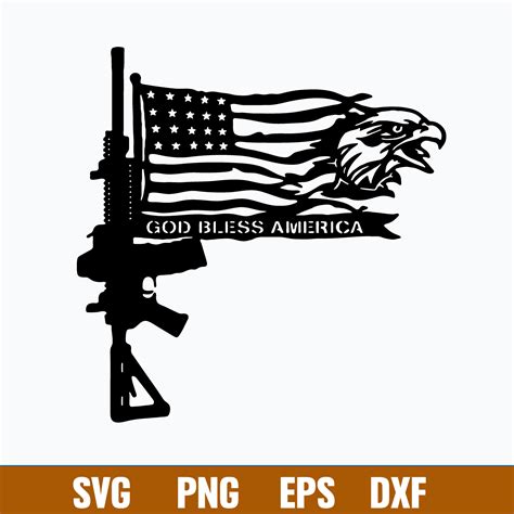 Gun Flag Eagle Svg Flag Usa Svg Png Dxf Eps File Inspire Uplift