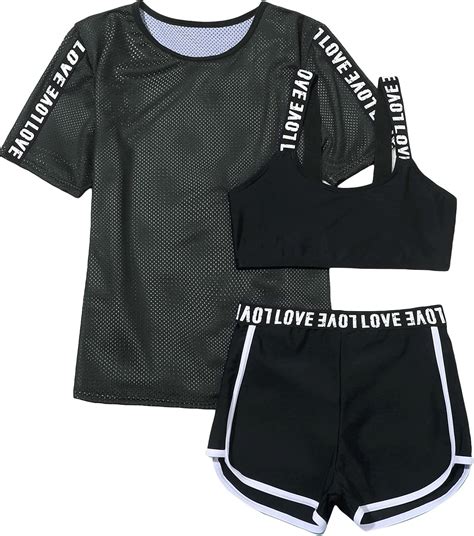 Amazon SHENHE Girl S 3 Piece High Waisted Letter Tape Bikini