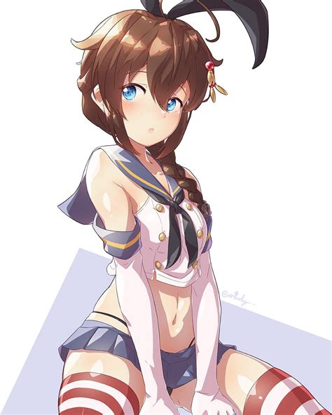 山風艦これ 「いいニーハイの日 」アーサー⚓🇬🇧のイラスト