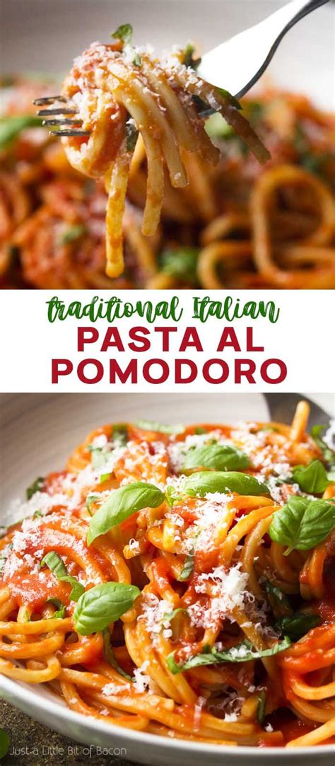 Italian Pasta Al Pomodoro Recipe Italian Pasta Dishes Italian