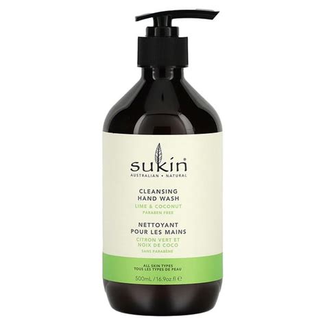 Sukin Cleansing Hand Wash Lime Coconut 16 9 Fl Oz 500 Ml