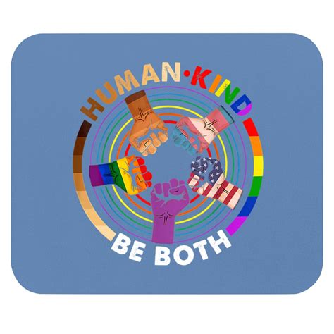 Lgbtq Ally Flag Mouse Pads Lgbt Human Kind Be Both Cute Lgbtq Ally Gay Pride Flag Designed