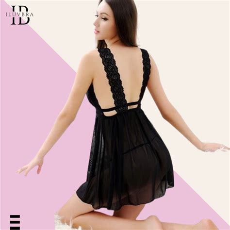 Jual Iluvbrabr Baju Tidur Wanita Dress Sexy Lingerie Cewek Brukat Wanita Shopee Indonesia