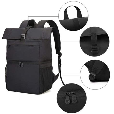 Buy Rucksack Shoulder Leakproof Thermal Food Insulated Black Delivery