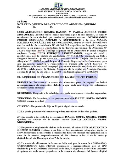 Formato De Divorcio Por Mutuo Acuerdo Pdf Instituciones Sociales