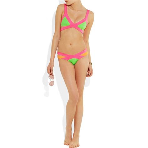 Bikini Push Up Str J K Pielowy Neonowy Neon S Xl Modito