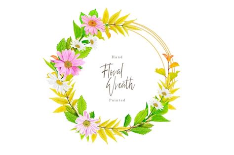 Premium Vector | Beautiful floral wreath arrangement design