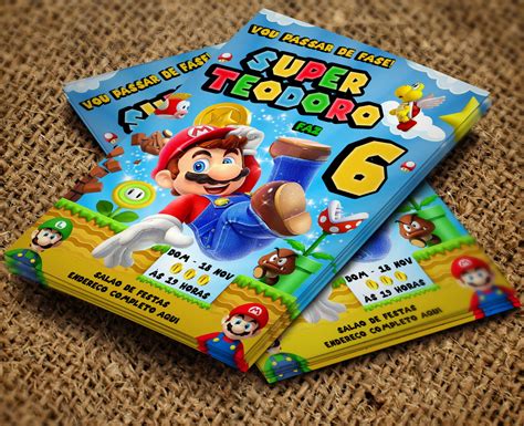 Convite Digital Super Mario Elo Produtos Especiais