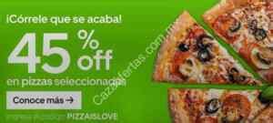 Código Uber Eats de 45 de descuento en pizzas este fin de semana