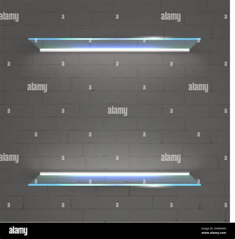 Glass Shelves For Goods Decorative Led Lighting Modern Furniture And