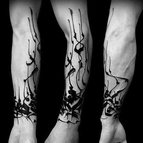 Abstract Black In Tattoo On The Forearm Abstract Tattoo Designs