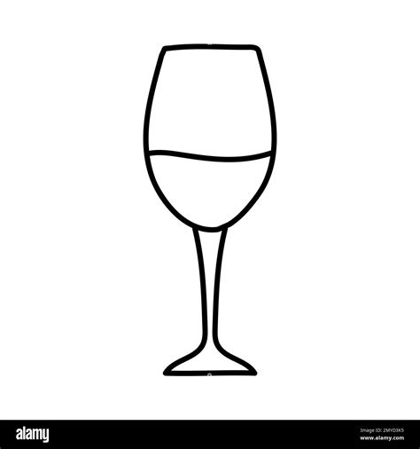 Wine Glass Hand Drawn Outline Doodle Icon Stock Vector Image And Art Alamy